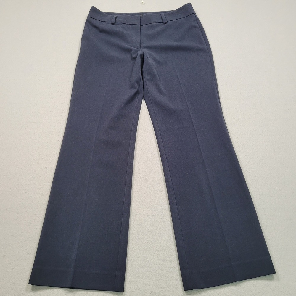 Ann Taylor Petite Navy Blue Trouser Pants Size 6P Straight Leg Professional
